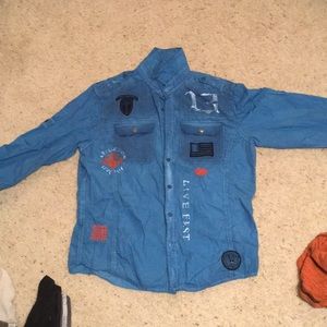 Affliction men’s button down shirt